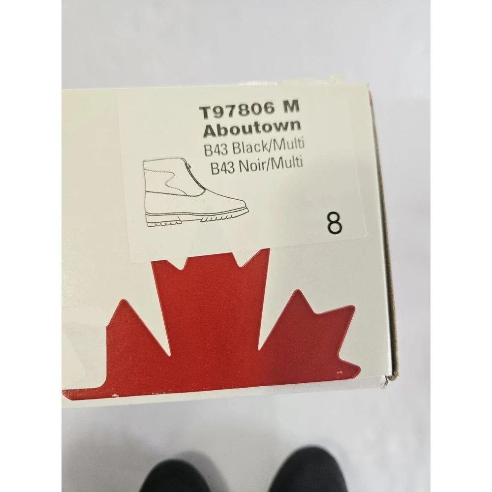 Womens 8W Toe Warmer T97806 Waterproof‎ Black Ankle Boots Made in Canada
